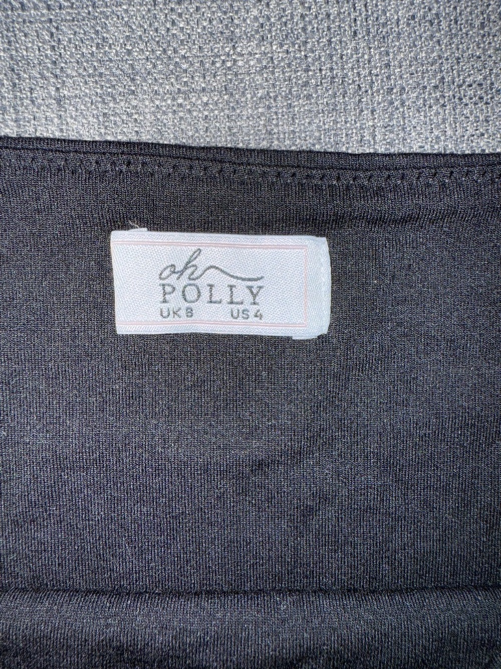 Oh Polly Tula mini skirt with split in black - Picture 7 of 9